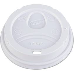 Dixie Dome Drink-Thru Lids, Fits 10, 12, 16oz Paper Hot Cups, White, 1000/Carton