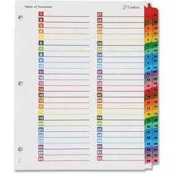 Cardinal OneStep Printable Table of Contents and Dividers, 52-Tab, Multicolor, 1/St Quill