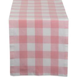 DII Buffalo Check Classic Farmhouse Tablecloth White, Pink