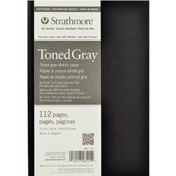 Strathmore 481-105 Softcover Art Sketch Journal, 5.5" X 8" Toned Gray, 112 Pages