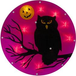 Northlight Seasonal 13.75in. Lighted Owl Halloween Silhouette