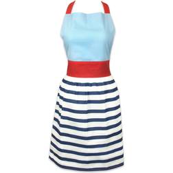 DII Zingz & Thingz Striped Skirt Apron Multicolor, Blue