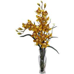 Nearly Natural 1183-YL Cymbidium Silk Flower Arrangement