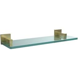 Allied Brass Montero 16 5-3/4 W Clear Vanity Bathroom Shelf in Satin