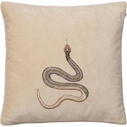 Chhatwal & Jonsson Embroidered Cobra Kissenbezug Beige (50x50cm)