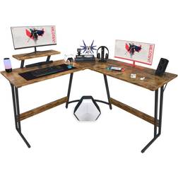 Homall L Shaped Gaming Desk - Classical Brown