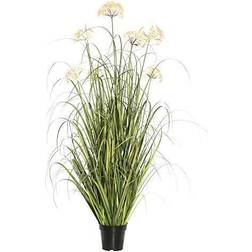 Vickerman 36" Tall Artificial Potted Grass With 4 Cream