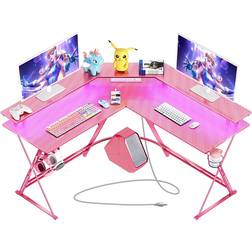 Seven Warrior L Shaped Gaming Desk - Pink