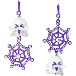Betsey Johnson Ghost Web Earrings - Purple/Multicolour