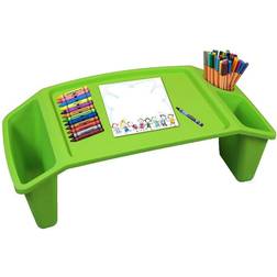 Basicwise Kids Lap Desk Tray Portable Activity Table Green