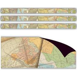 Teacher Created Resources Magnetic Straight Border, 1.5 x 72, Travel the Map (TCR77486-3) Quill