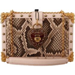 Dolce & Gabbana Pink Leather MY HEART Box Shoulder Cross Body Women's Bag