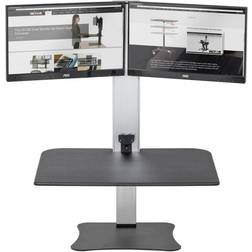 Victor High Riseï¿½ DC450 Electric Dual Monitor Standing Desk Riser, Black/Silver