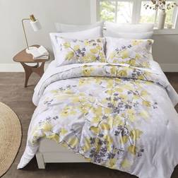 Madison Park Essentials Jeanie Modern Floral Bedspread Gray, Yellow