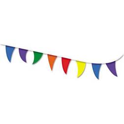 Cosco Strung Flags, Pennant, 30' Assorted Bright Colors COS098182