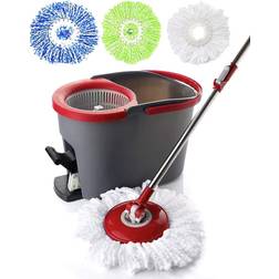 Spin Mop Kit with Three Mop Heads