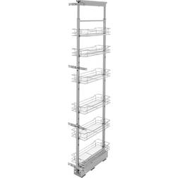 Rev-A-Shelf 8.25-in W x 73.63-in H 6-Tier Cabinet-mount Metal Soft Close Sliding Shelf Kit in Chrome 5773-08-CR-1