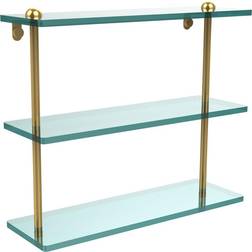 Allied Brass 16 H 5 W 3-Tier Clear Bathroom Shelf in