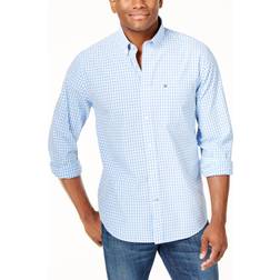 Tommy Hilfiger Classic Fit Long Sleeve Casual Button Down Shirt - Misty Blue