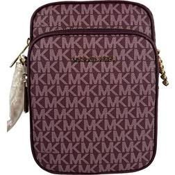 Michael Kors Jet Set Travel Medium Logo Crossbody Bag - Bordeaux Multi