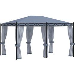 vidaXL Gazebo with Mesh Screens 3x4m