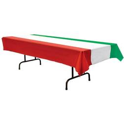 Beistle International Tablecover (red, white, green) Party Accessory (1 count) (1/Pkg)