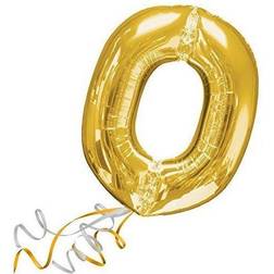 Amscan Letter O Supershape Gold Foil Balloon 34/86cm P50