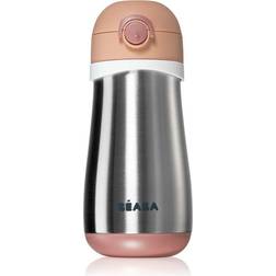Beaba Stainless Steel Bottle With Handle thermos mug Old Pink 350 ml