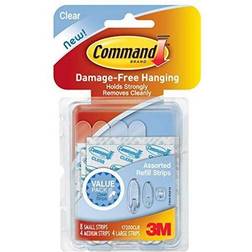 3M Clear Refill Strips, Re-Hang Hooks