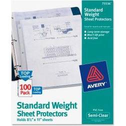 Avery 75536 Top-Load Polypropylene Sheet Protectors Letter Semi-Clear