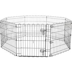 Amazon Basics Foldable Metal Pet Dog Exercise Fence Pen With Door Gate XS