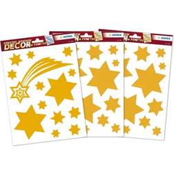 Herma Set window pictures christmas stars gold