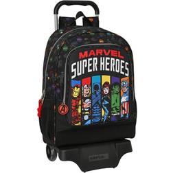 The Avengers School Rucksack with Wheels Super heroes Black (32 x 42 x 14 cm)