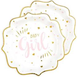 Disposable Plates Baby Girl 10-pack