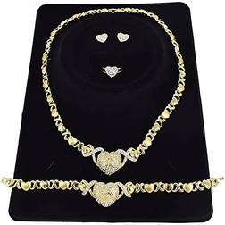 Giffor Filled Jewellery Set - Gold/Transparent