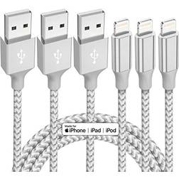 USB A-Lightning 3 Pack 10ft