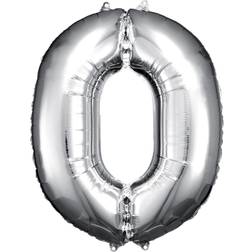 Amscan Large Number Balloon Silver 0