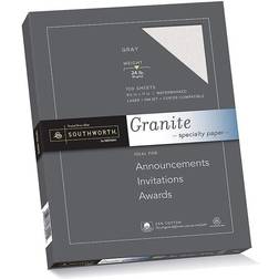 Southworth Granite Specialty Paper 8 1/2 x 11 24 Lb 75% Recycled Gray Pack Of 100 Sheets