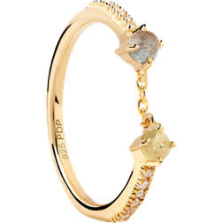 Pdpaola Zena Ring - Gold/White/Beige