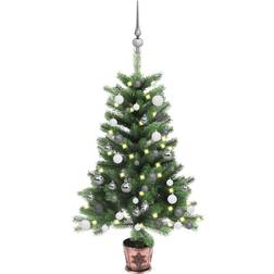 vidaXL LEDs & Ball Christmas Tree 35.4"