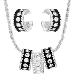 Montana Silversmiths Crystal Shine Jewelry Set - Silver/Transparent