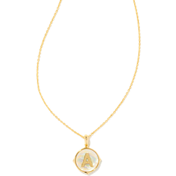 Kendra Scott Letter A Disc Reversible Pendant Necklace - Gold