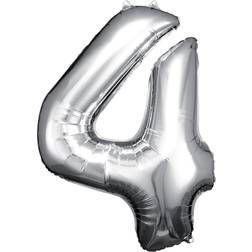 Amscan Large Number Balloon Silver 4