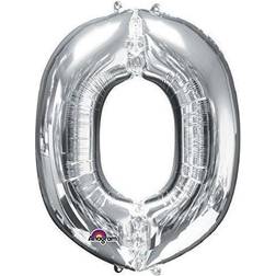 Amscan Letter O Supershape Silver Foil Balloon 34/86cm P50