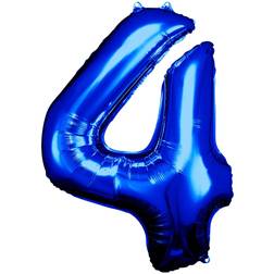 Amscan foil balloon 66 x 88 cm number 4 blue