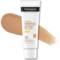 Neutrogena Purescreen+ Mineral UV Tint Face Liquid with Vitamin E, Tinted Mineral Sunscreen