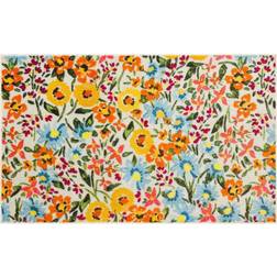 Mohawk Home Machine Washable Spring Kitchen Flower Field Multicolor, White, Yellow, Blue, Orange