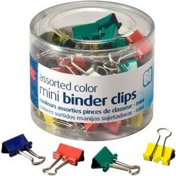Staples OICï¿½ Binder Clips Tub, Mini Clips, 9/16", Colors, Pack