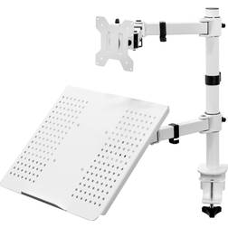 Vivo White Adjustable Laptop & Monitor Desk Mount Stand Fits 1 Screen up to 32