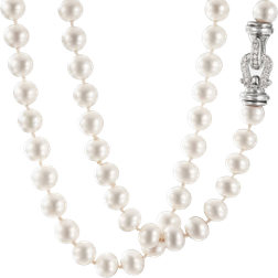 David Yurman Strand Necklace - Silver/Pearls/Diamonds